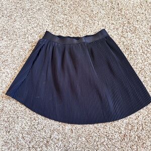 Elegant Black Pleated Skirt